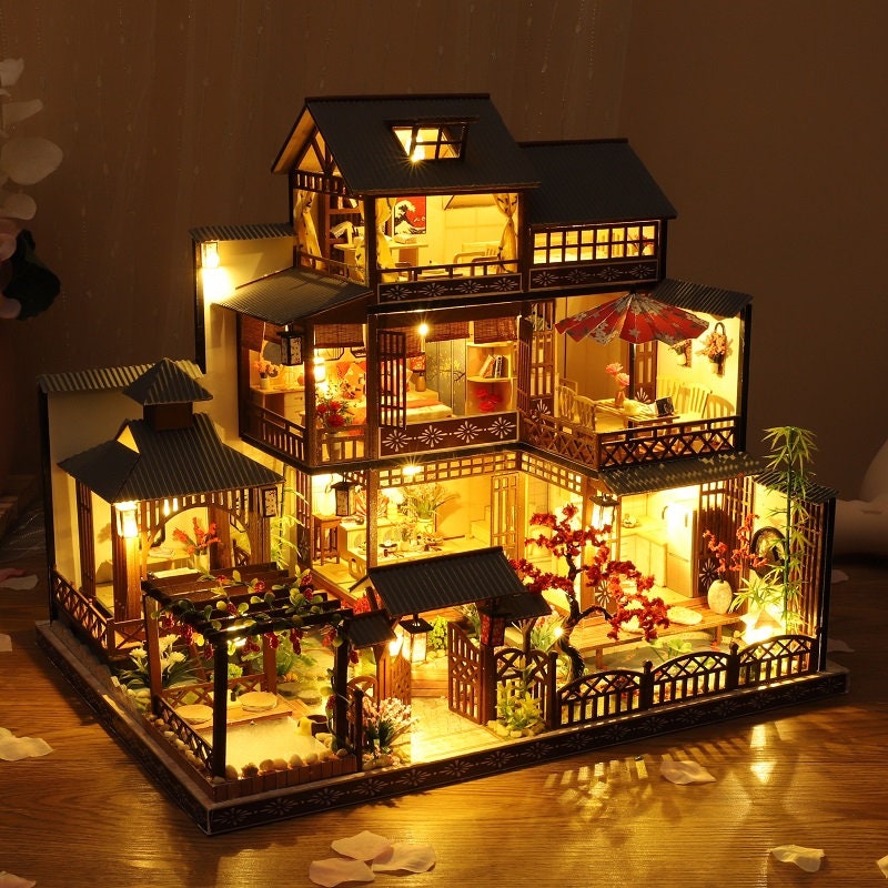 DIY Dollhouse Japanese House Large Initial Dream Big Size Miniature  Handicraft 