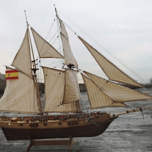 1:100 DIY Spanje Oud houten schip met montage-instructie