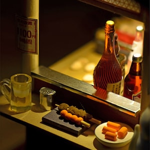 Gör-det-själv japansk Yatai miniatyrkit | Dockhus för gatukök, pyssel för vuxna bild 4