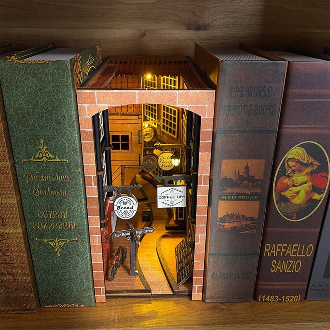 Sailing Adventures Book Nook Book Shelf Insert Bookcase With Light