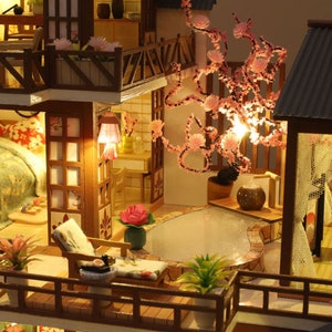 DIY New Japanese Style Villa Wooden Miniature Doll House Kit 1:24 Scale ...