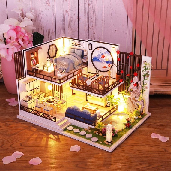CUTEBEE DIY Dollhouse Wooden Miniature Mini Doll House with Garden to Build  Furniture Kit Casa Toys for Children Birthday Gift - Realistic Reborn Dolls  for Sale