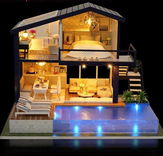 marque generique - BRICOLAGE En Bois Dollhouse Miniature 3d Ciel Étoilé Maison  Kit Artisanat Kits pour Adultes D'anniversaire pour Femmes et Filles  Vacances Cadeau - Poupées - Rue du Commerce