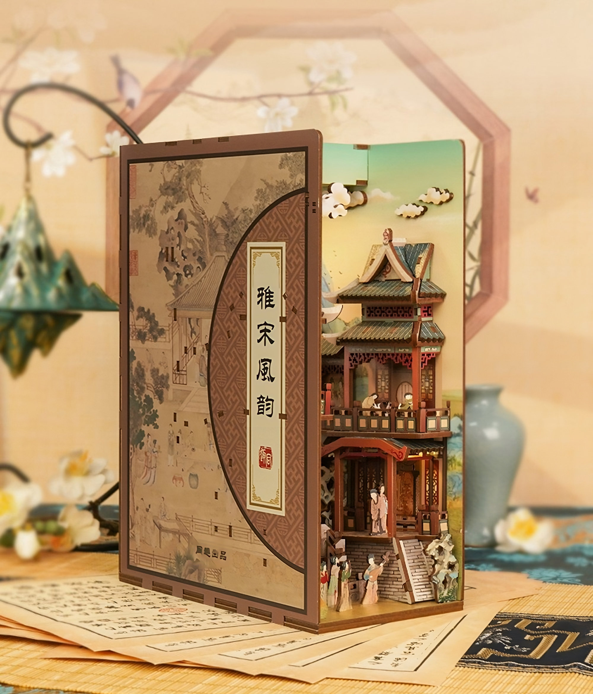 Chinesisches DIY Book Nook „Dunhuang Dream“ – Traditionelles Kultur-Bastelset Zum Selberbauen