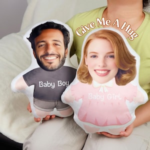 Personalisiertes 3D Kissen mit Gesicht ｜ Paar Spielzeug Puppen ｜ Benutzerdefinierte Gesichtskissen ｜ Personalisierte Puppe von Ihrem Foto ｜ Geburtstagsgeschenk für Paare
