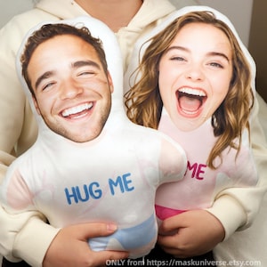 Coussin photo personnalisé pour le visage - 45 designs amusants, coussin humanoïde personnalisé, cadeau d'anniversaire pour petit ami, cadeaux pour une relation longue distance