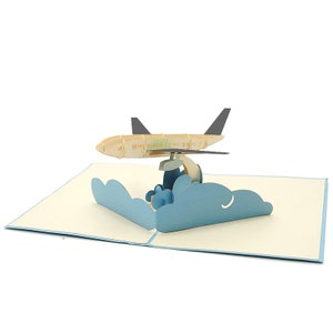 Avión / viajes / boeing / airbus / trote global / piloto 3D Pop Up Card