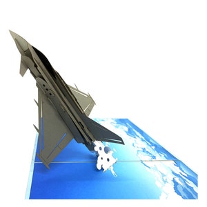 Carte 3D pop-up de l’armée de l’air des États-Unis / carte de retraite militaire / avion de chasse / entraînement militaire de base / Merci, pilote, marine, aile aérienne