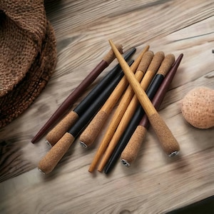 Pen holder with cork handle