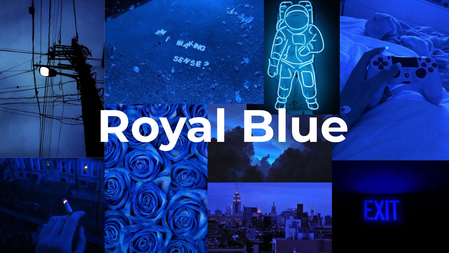 Royal Blue Photo Collage Etsy