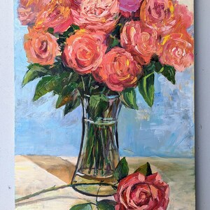 Floral Oil Painting on canvas 22&#39;&#39; x 14&#39;&#39;, Original Art