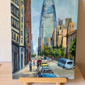 Original  Oil Painting, Cityscape of San Francisco,  Cityscape original Author&#39;s Painting, Oil on Stretched Canvas 11&#39;&#39; X 14&#39;&#39;