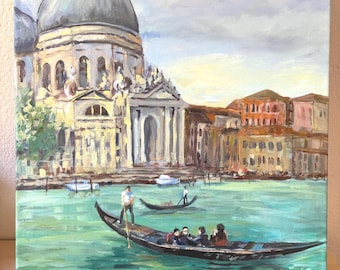 ヴェネツィア油絵 オリジナル イタリア絵画 ヴェネツィア美術 イタリア