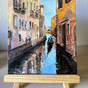 Venice Grand Canal Painting Italian Cityscape  Italy  Original Oil Painting