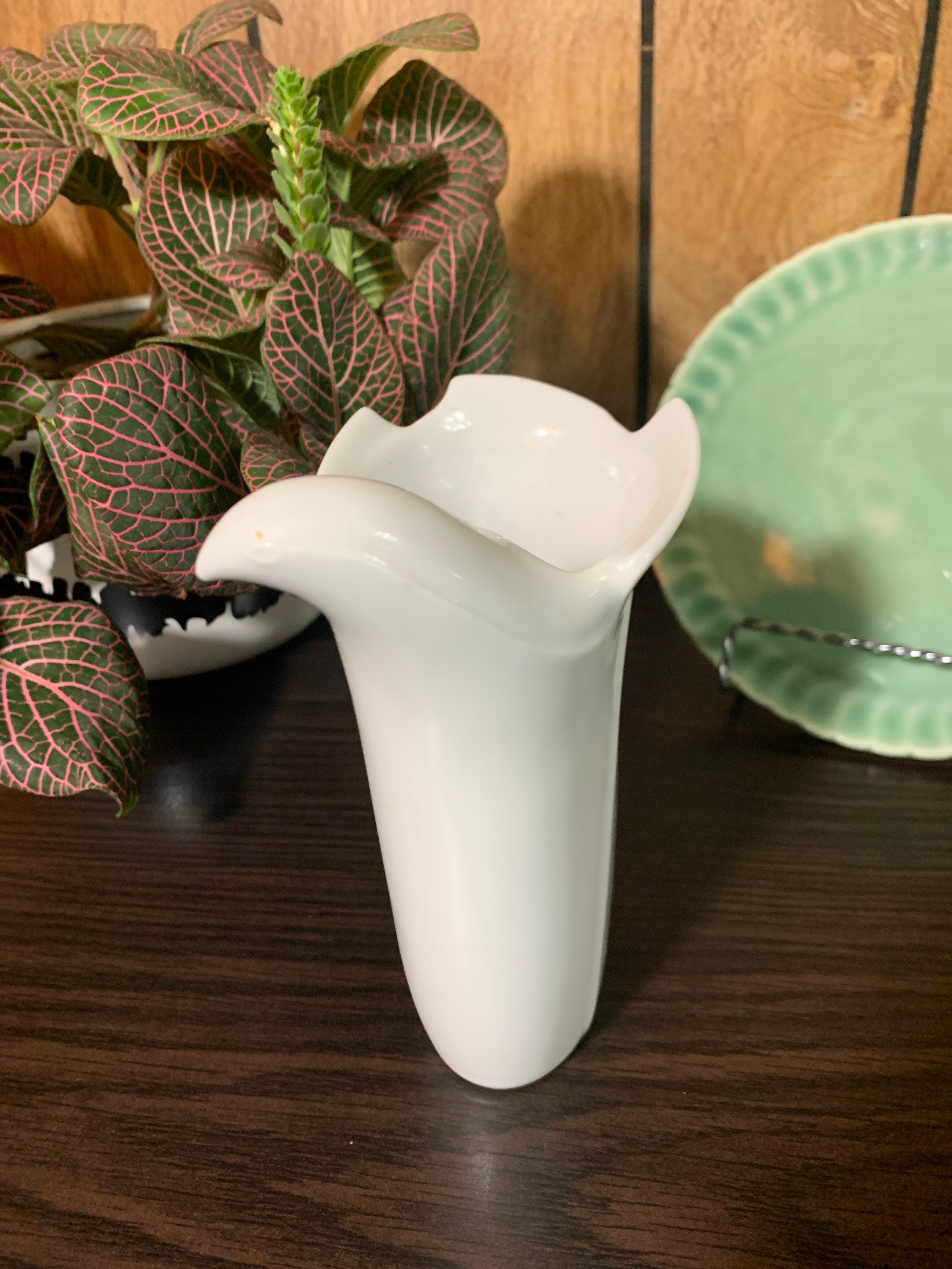 MidCentury Modern Dansk Dove Porcelain Vase by Gunnar Cyren Etsy