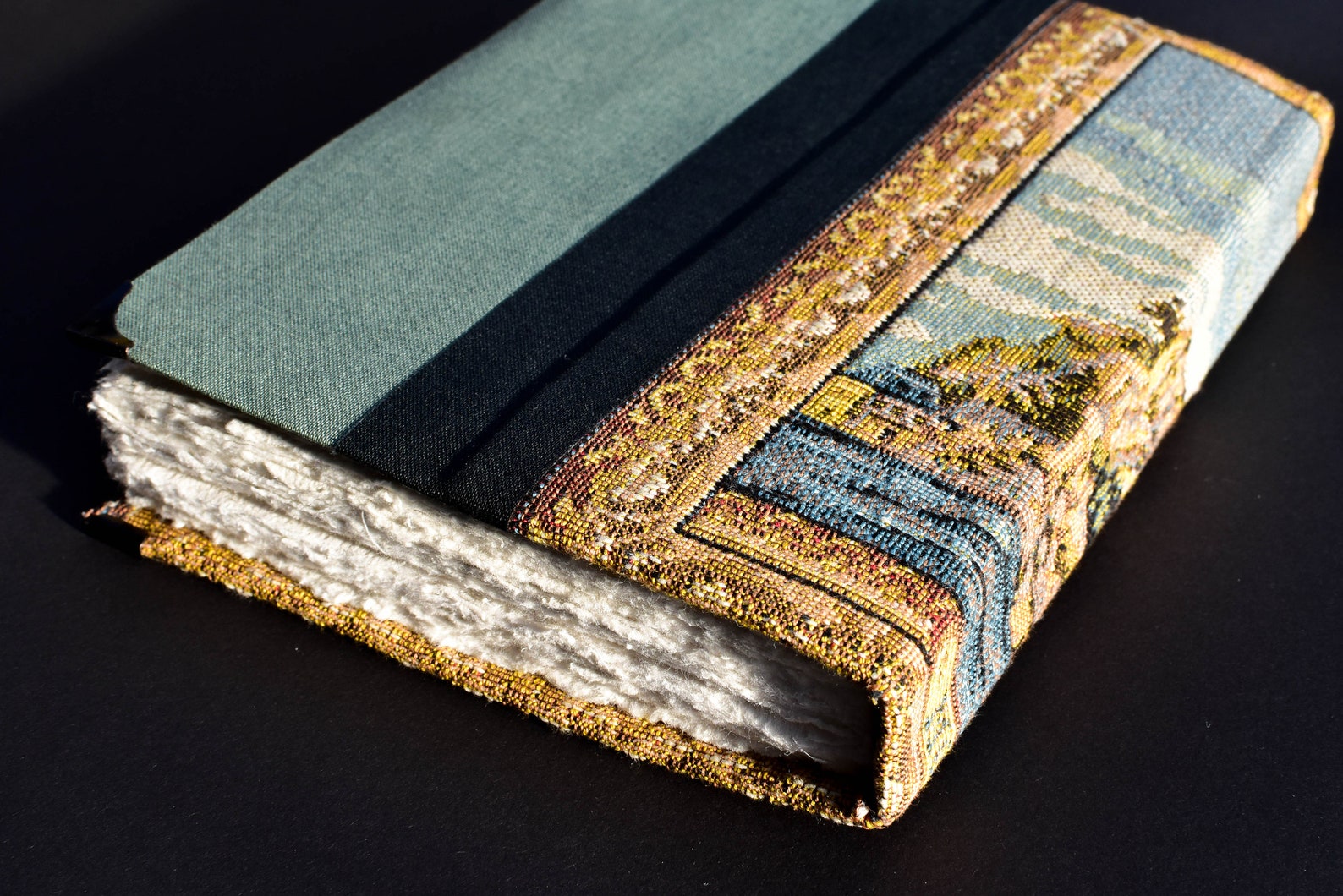 Handmade sketchbook tapestry cover watercolour paper Etsy