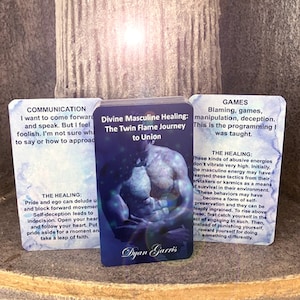 Deck de guérison masculine divine flammes jumelles pour The Twin Flames Journey to Union Deck de guérison par les flammes jumelles Oracle