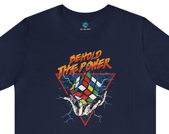 Behold the Power - Rubik's Cube Shirt (Adult Sizes) - Soft Cotton T-Shirt, Fun Gift, Multiple Colors Available