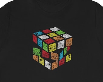 Doodle Cube - Rubik's Cube Shirt (Adult Sizes) - Soft Cotton T-Shirt