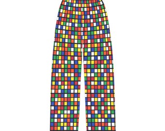 Flat Cubes Rubik's Cube Kids Pajama Pants (Youth)