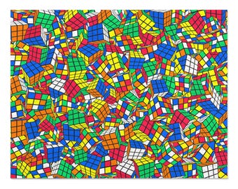 Rubik's Cube 252-500-1000 Piece Puzzle - Piles of Cubes Edition