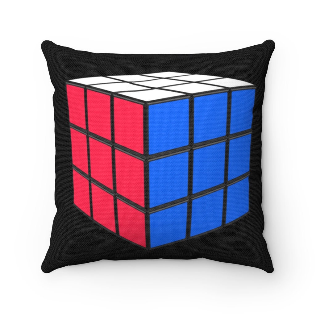 Rubik's Cube Pillow Scrambled & Solved 2sided Gift Etsy Australia