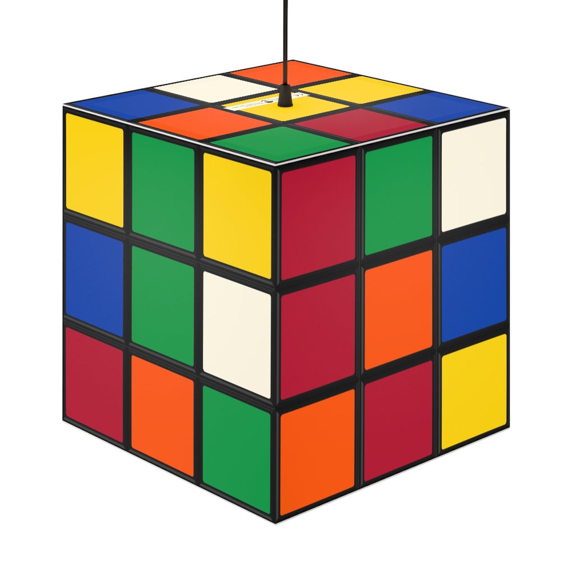 Scrambled Rubik's Cube Lamp