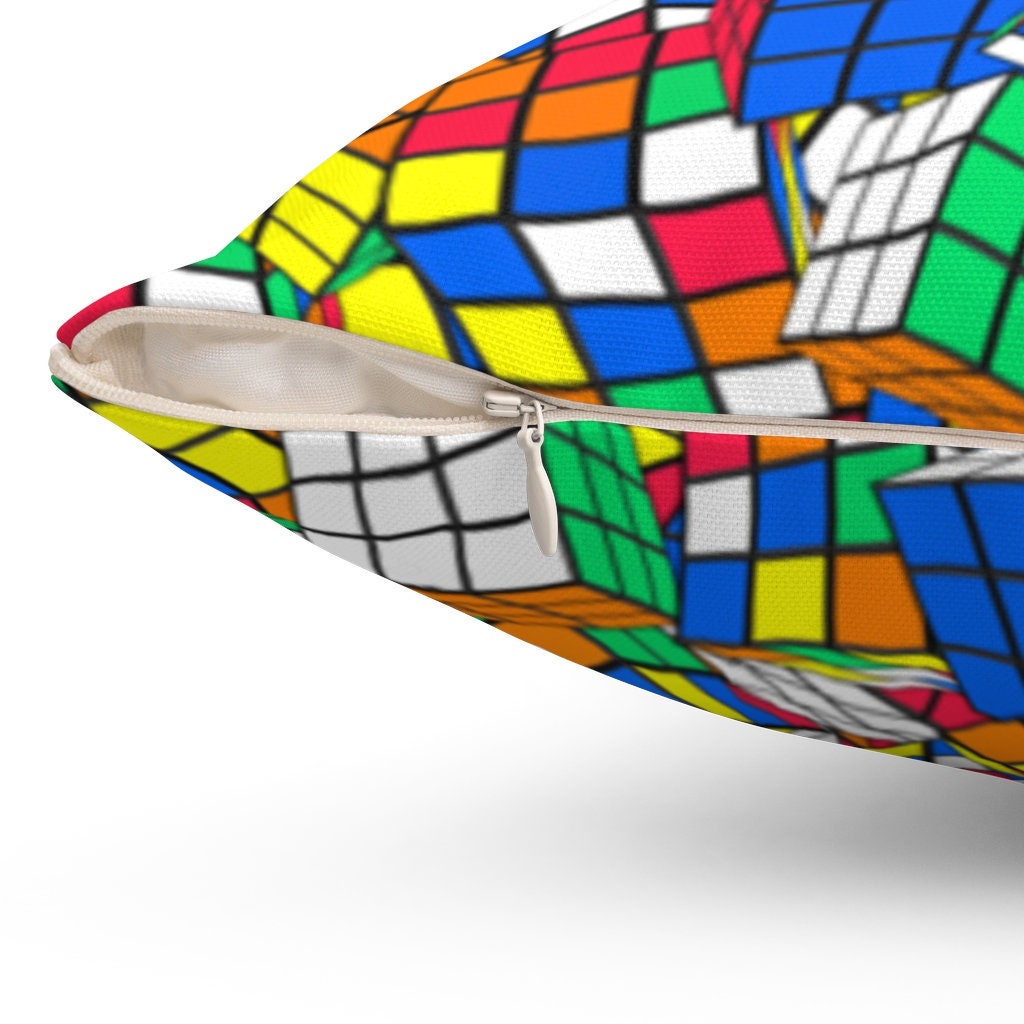 Pile of Cubes Rubik's Cube Pillow Square Throw Pillow Etsy UK