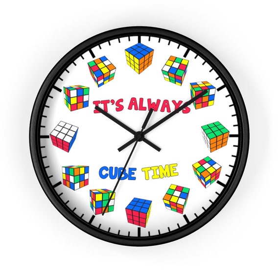 Rubik's Cube Wall Clock it's Always Cube Etsy