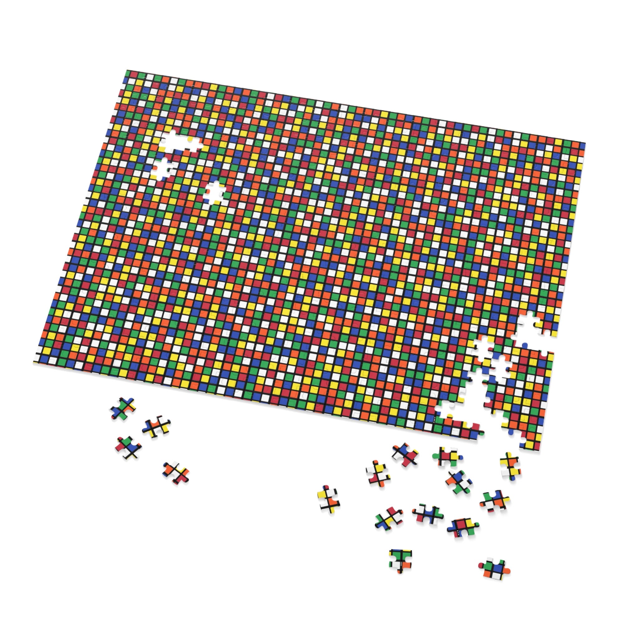 Rubik's Cube 252-500-1000 Piece Puzzle - Flat Cubes Challenge Edition
