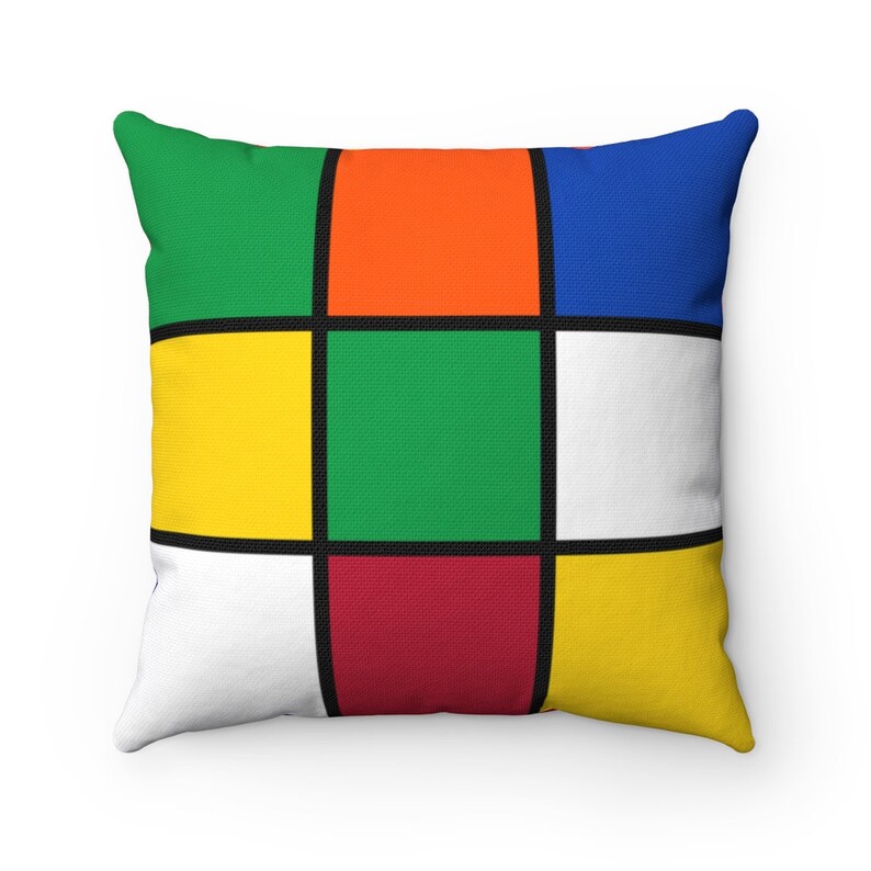 Rubik Cube Pillow Fun Gift for Cuber Cool Bedroom 3x3 Etsy