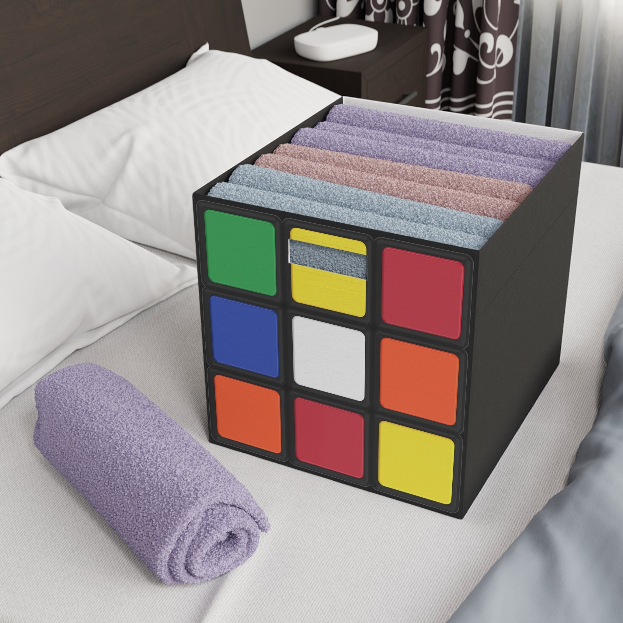 Rubik's Cube Felt Storage Box Large Cube Image - Etsy