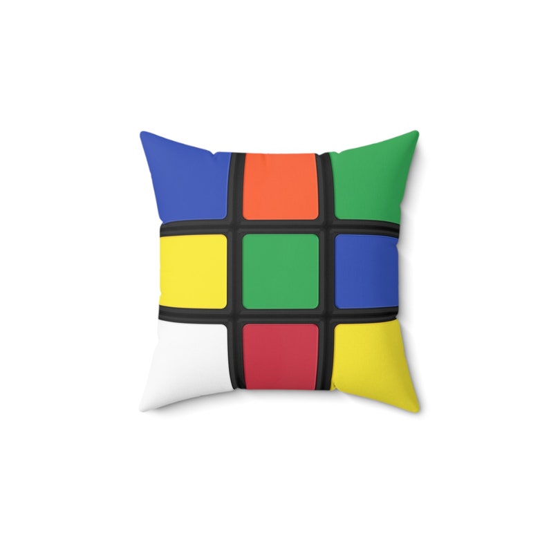 Original Rubik's Cube Pillow - 2-Sided Print, Square Throw Pillow, Fun Bedding Bedroom Decor, Pillow & Cover Included - Top Gift bild 2