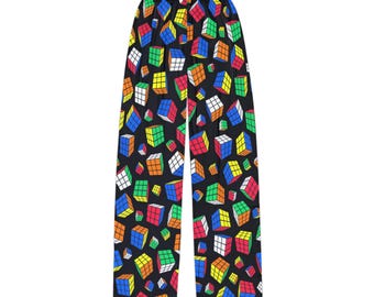 Cubes All Over Rubik's Cube Kids Pajama Pants (Youth)