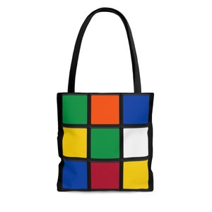 Rubik's Cube Einkaufstasche - Riesiger Würfel - 2 seitiger Druck - Rubik's Cube Tasche - Lebensmittelgeschäft, Strand, Pool