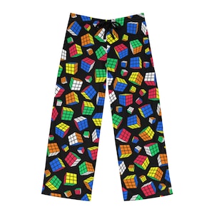 Cubes All Over - Rubik&#39;s Cube Pajama Pants, Sleep Pants, Loungewear, PJs (Adult Sizes)