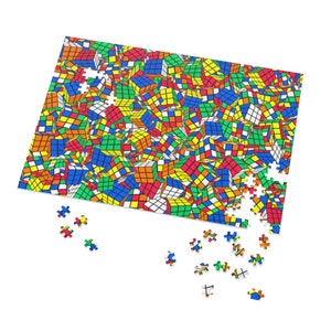 Rubik's Cube 252-500-1000 Piece Puzzle - Piles of Cubes Edition