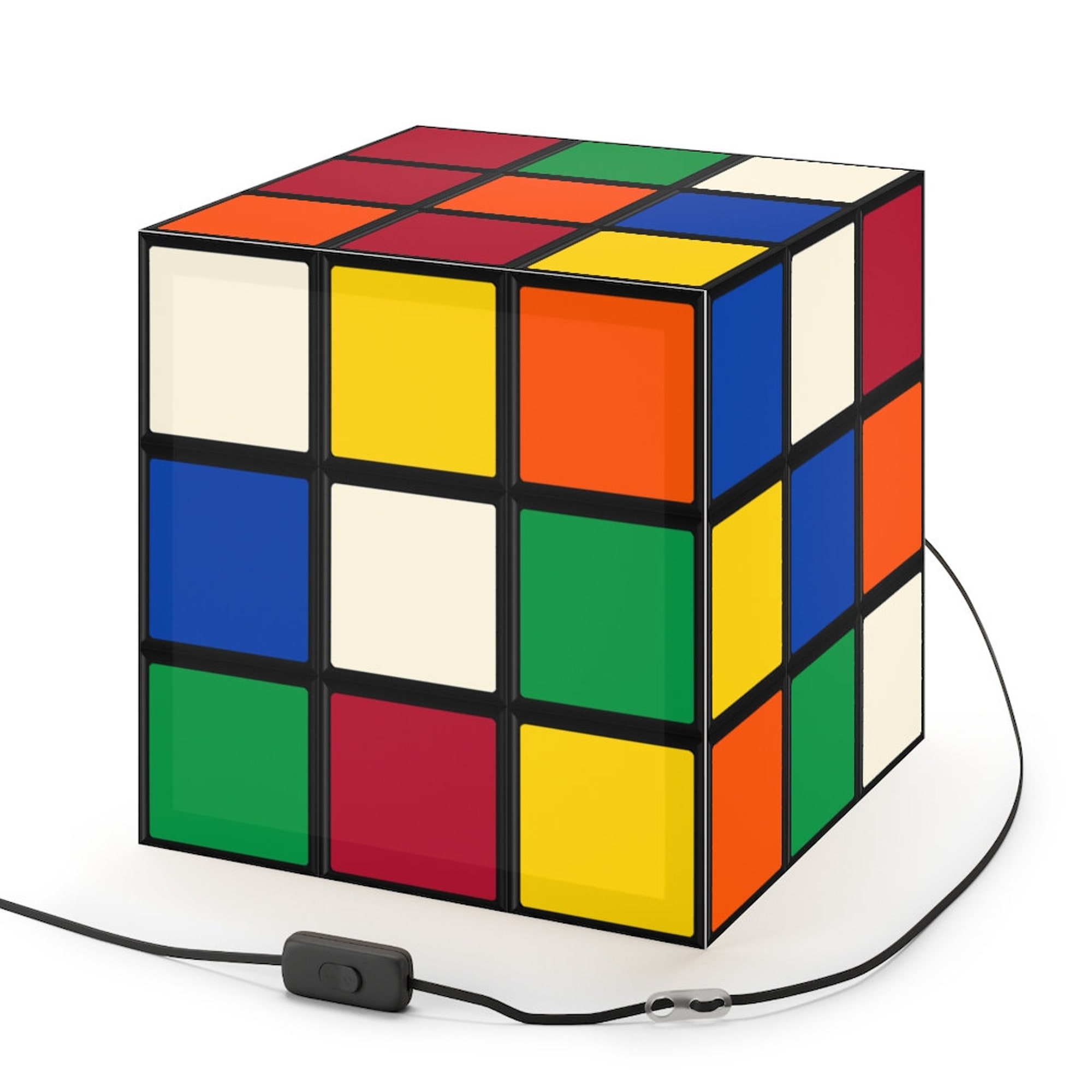 Scrambled Rubik's Cube Lamp