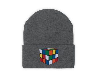 Rubik's Cube Winter Hat - Knit Beanie
