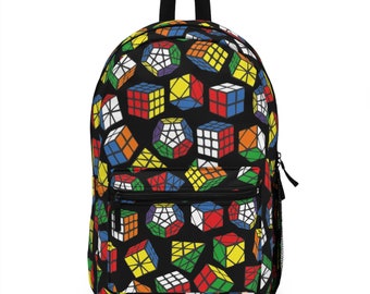 Rubik's Cube Backpack - Pyraminx, Megaminx, Skewb, 2x2, Square-1, and more - school bag