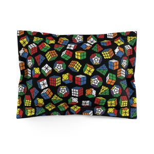 Rubik's Cube, Pyraminx, Megaminx, Skewb, Square-1 Pillow Sham - Bedroom Decor Pillow Cover