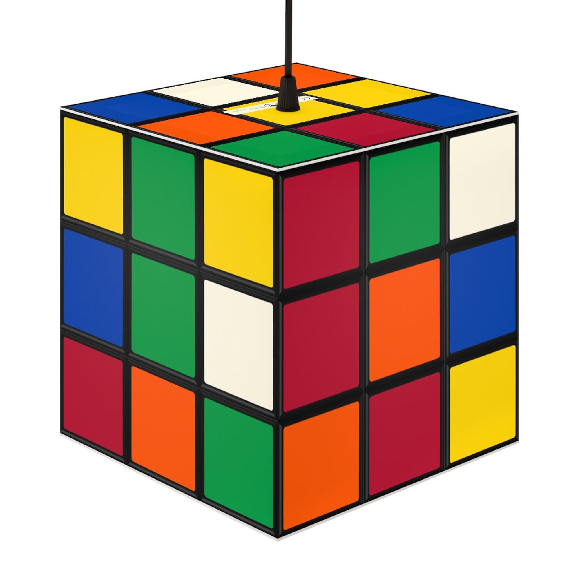 Scrambled Rubik's Cube Lamp