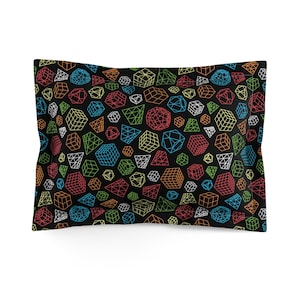 Colorful Line Art Rubik's Cube Pillow Sham - Bedroom Decor Pillow Cover