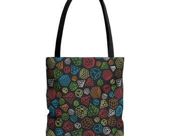 Rubik's Cube Line Art Cubes Tote Bag - 2x2, 3x3, 4x4, Pyraminx, Square-1, Skewb, 2-sided print