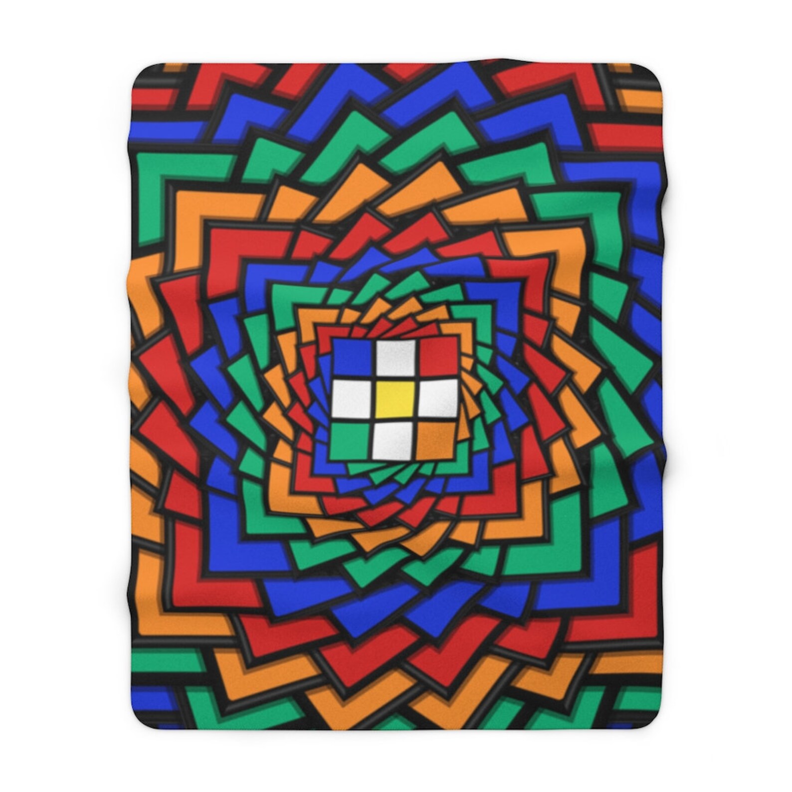 Daisy Pattern Rubik's Cube Blanket Sherpa Fleece Etsy
