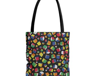 All-Over Cubes Rubik's Cube Tote Bag