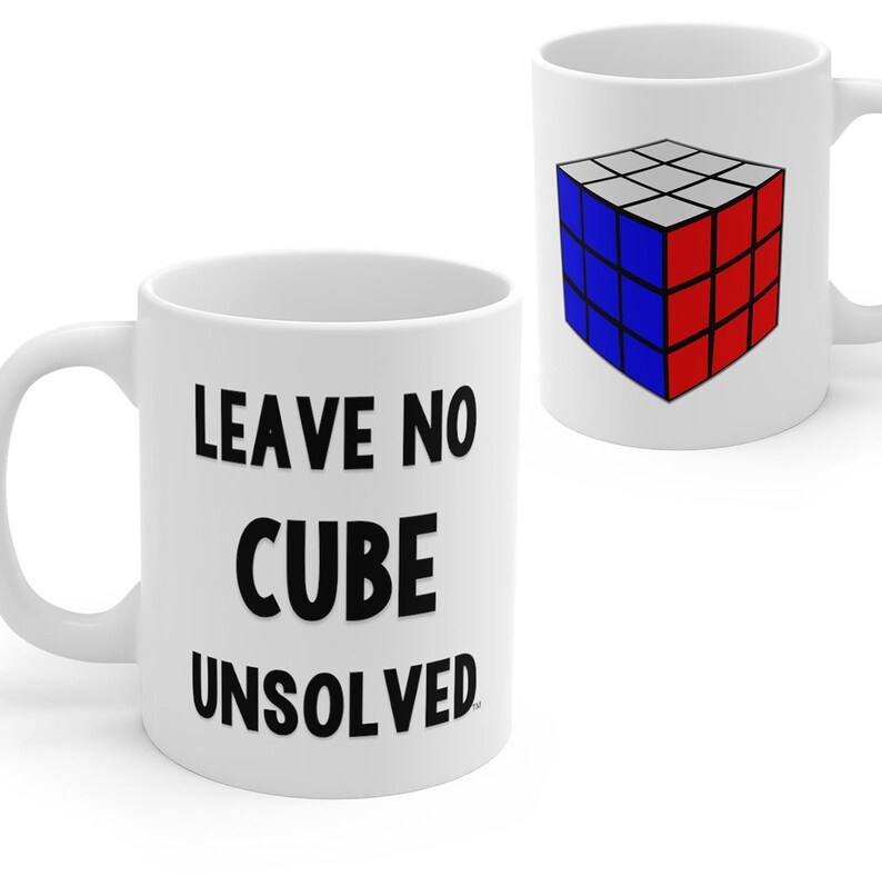 Leave No Cube Unsolved Rubik's Cube Mug Cube on One - Etsy