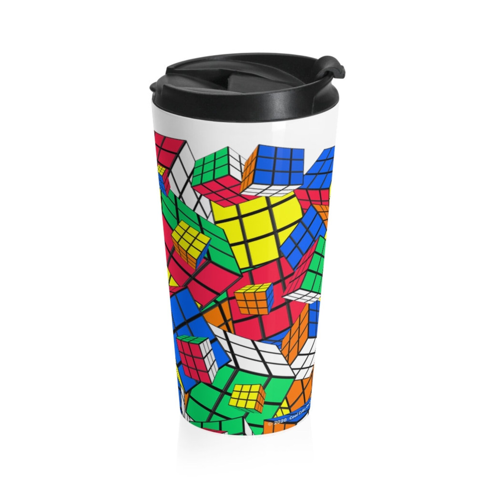 Crazy Cubes Rubik's Cube Stainless Steel Travel Mug Etsy