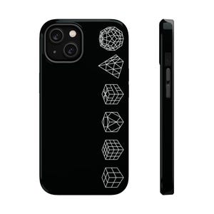 MagSafe Rubik's Cube iPhone Case - Cube Lineup Black and White Line Art - Tough Phone Case
