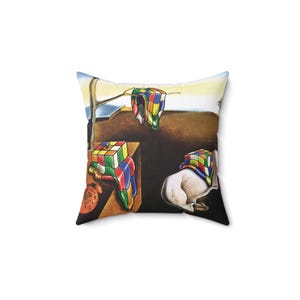 Melting Rubik&#39;s Cube Pillow - Salvador Dali